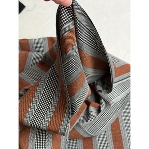 Vintage Silky Soft Non Stretch Fabric Houndstooth Chevron Prints - 3 Meter Piece